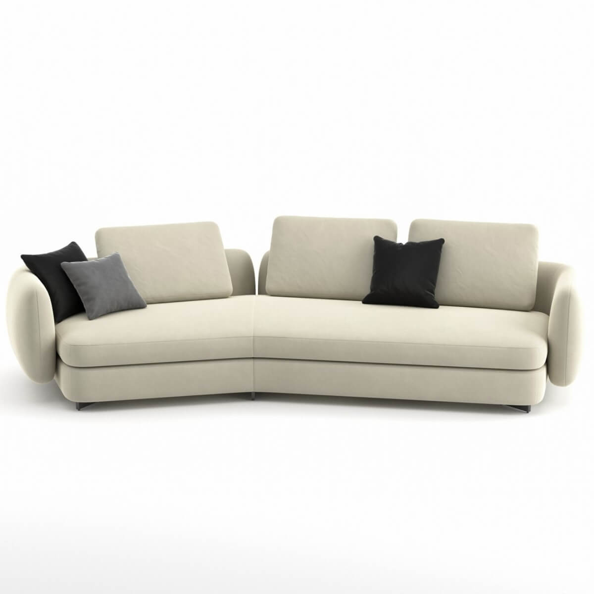 Posh Pallet Comfortable Teddy Fabric Corner Sofa