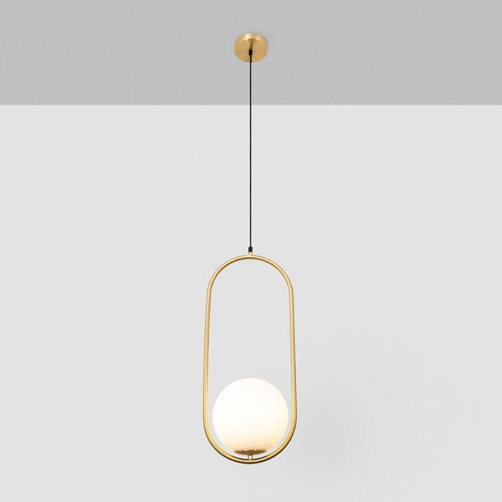 Klay Round Glass Suspended Light – an elegant hanging fixture featuring a clear glass globe and a modern, minimalist design.