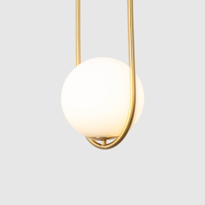 Klay Round Glass Suspended Light Detail – close-up of clear glass globe showcasing smooth surface and elegant modern design.