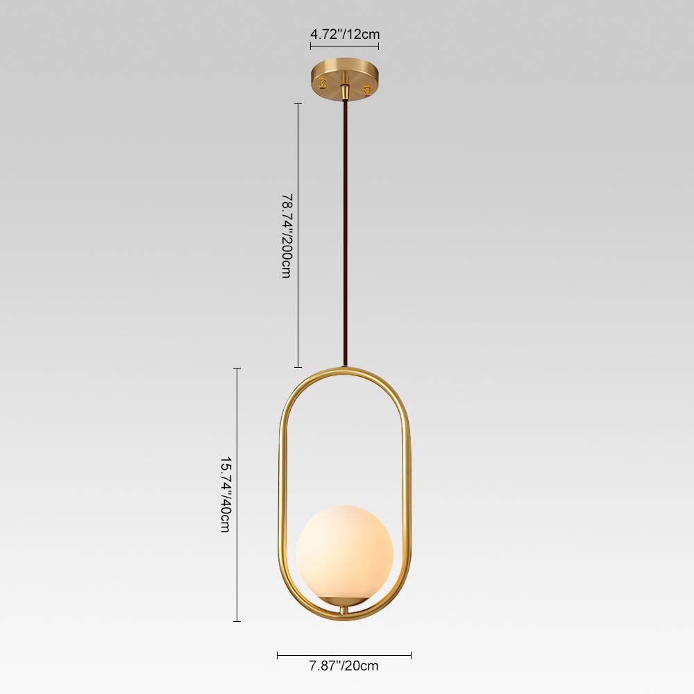 Klay - G9 bulb contemporary round glass Pendant Light