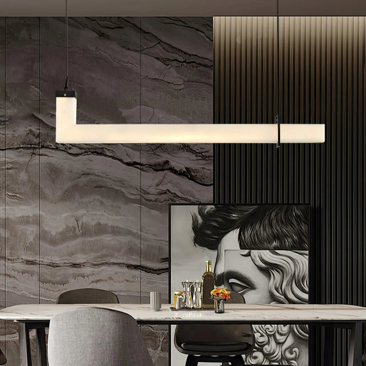 L-Axis pendant lamp modern lighting enhancing a living room with stylish contemporary design
