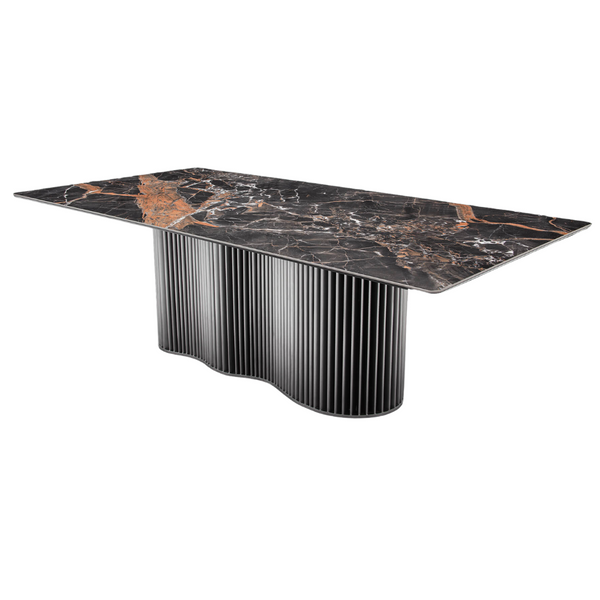 Angle side view of Lily console table, showcasing sleek lines and modern design for elegant interiors