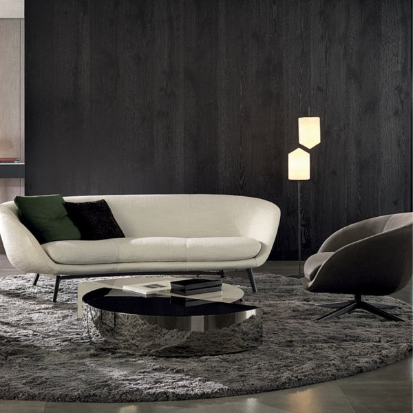 EcoChaise lounge chair featuring breathable cotton linen fabric and ergonomic shape