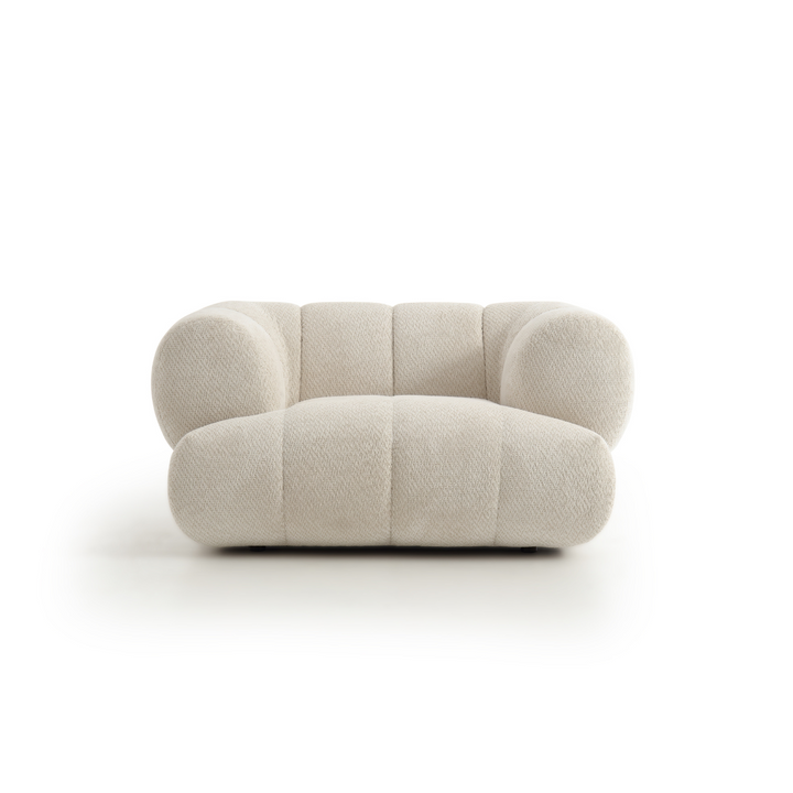 Single view of Luma Cloud sofa – customized luxury seating combining modern design and exceptional comfort.