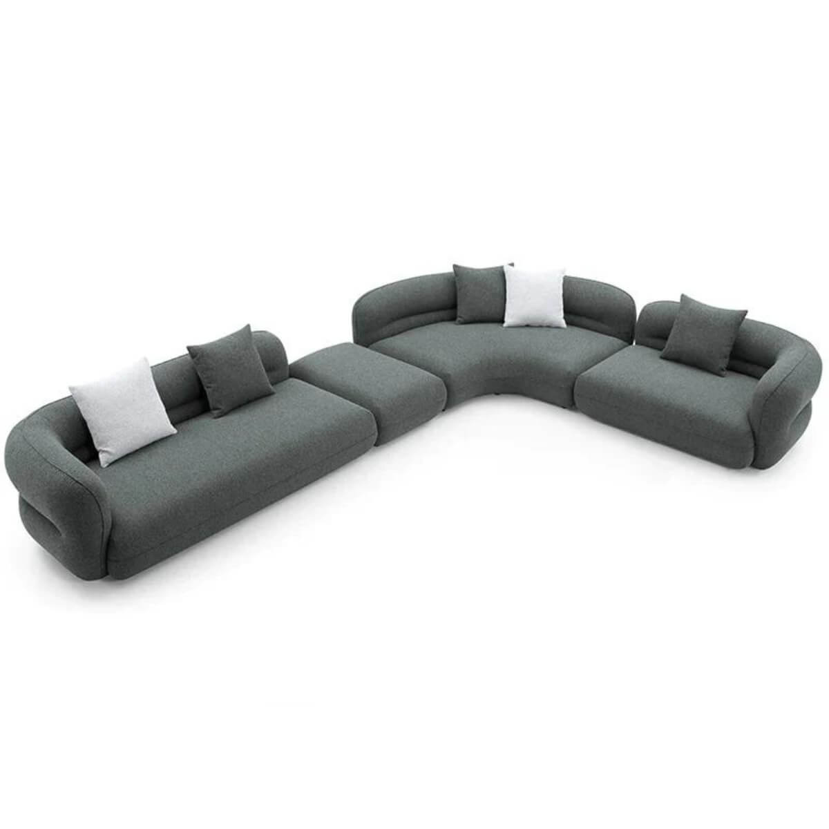 Luminance cotton linen sofa set with modern design for comfortable living rooms