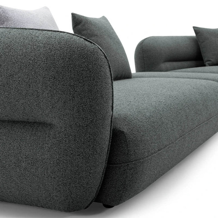 Rear perspective of Luminance modular sofa with sleek upholstered finish