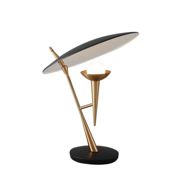 Lumino microphone-shaped modern bedside table lamp, sleek and stylish design for ambient bedroom lighting