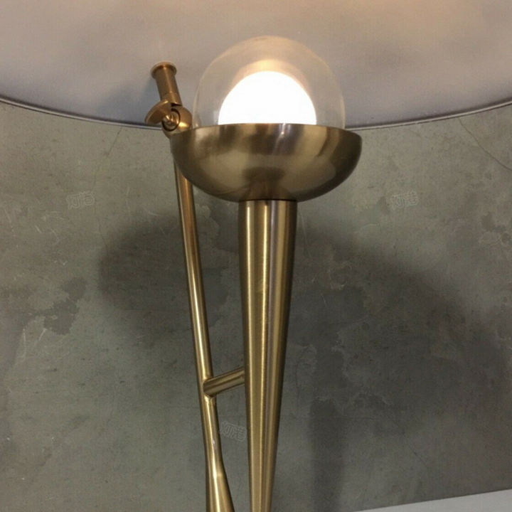 Lumino microphone-shaped bedside table lamp with below light, sleek design for modern ambient lighting