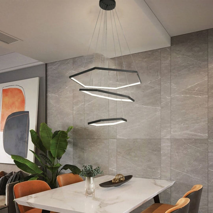 Luster 1139 ceiling light installed in a modern living room, providing elegant and ambient illumination