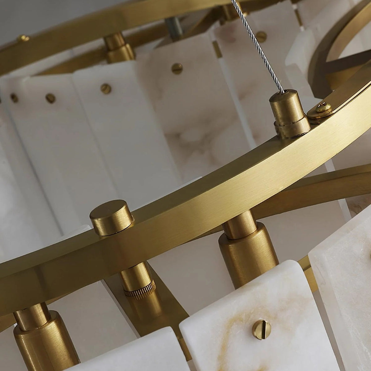 Luxe Alabaster Brass Ceiling Lamp - Pre Order