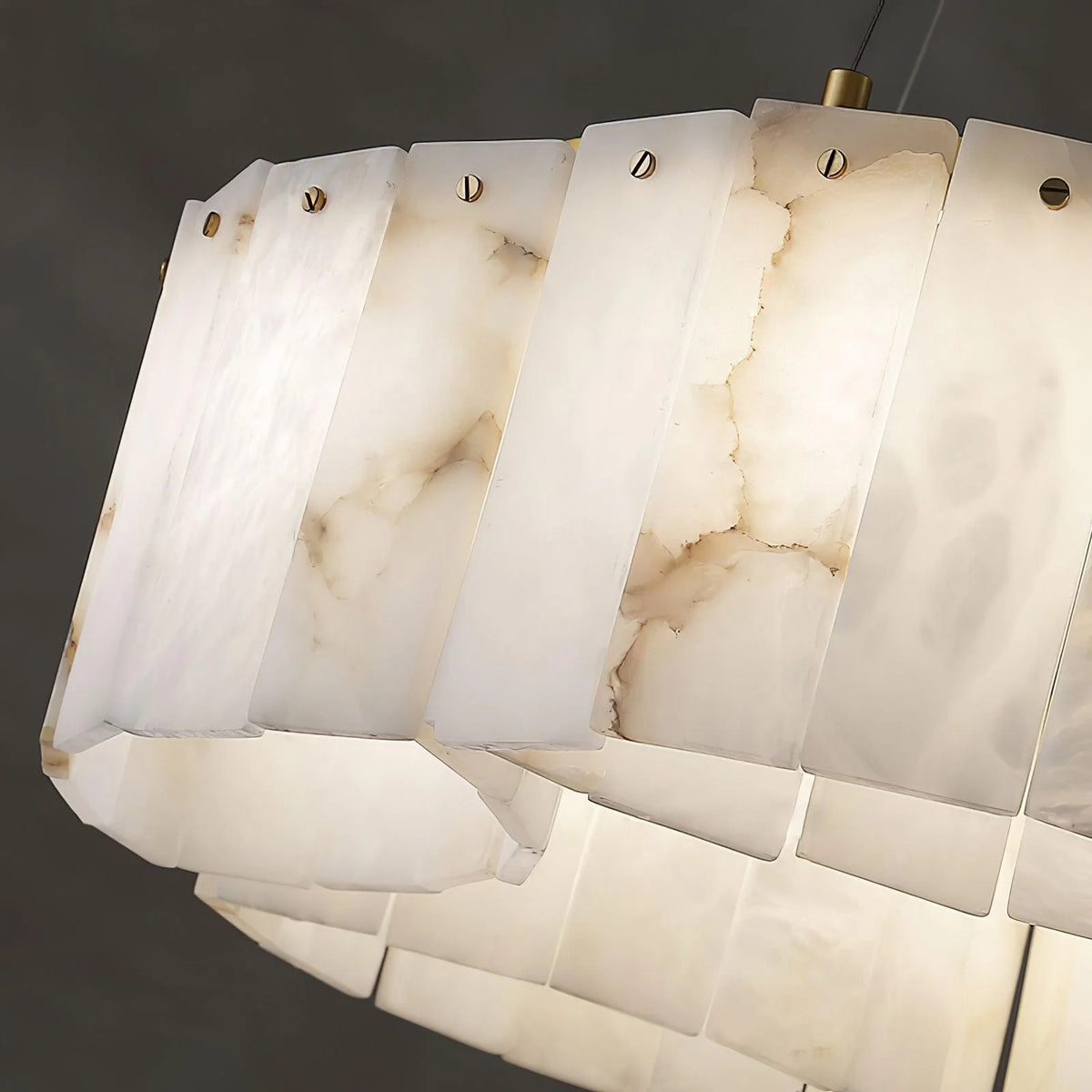 Luxe Alabaster Brass Ceiling Lamp - Pre Order