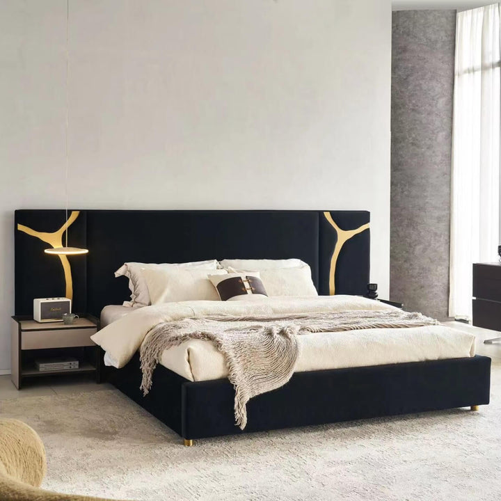 Luxx bed design in a stylish, elegant interior – modern bedroom with luxurious bedding and tasteful décor