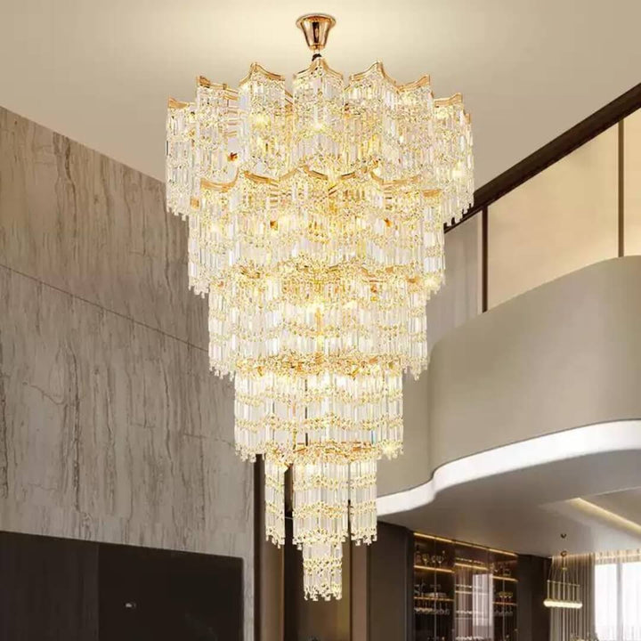 Elegant Luxx designer chandelier adding sophistication to upscale interior