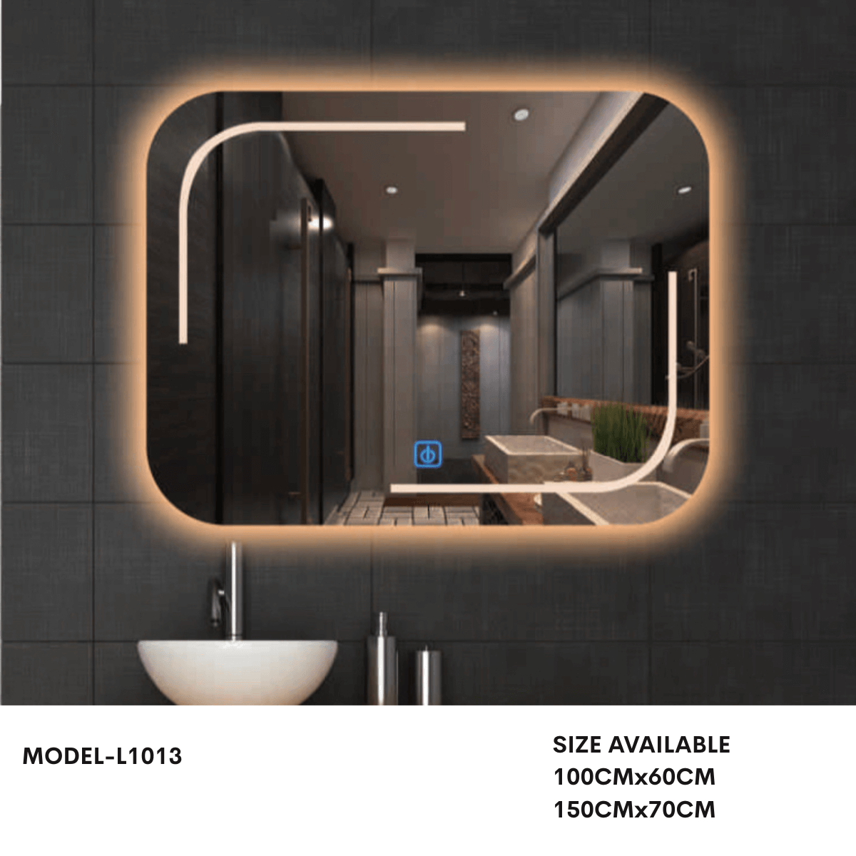 LumeGlow LED Rectangular Mirror-100CM &amp; 150 CM