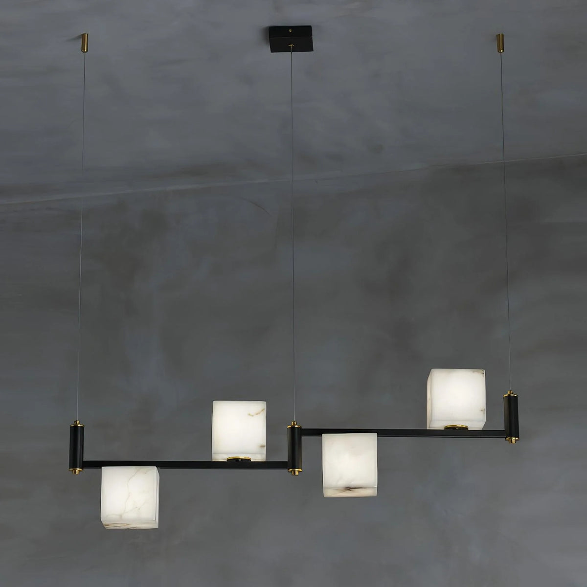 Alabaster Square Box Chandelier - Pre Order