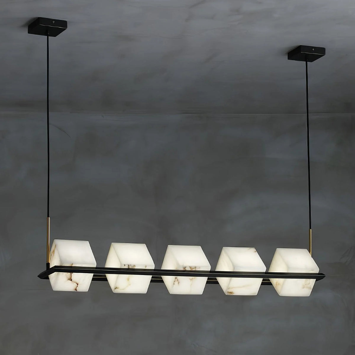 Alabaster Square Box Chandelier - Pre Order