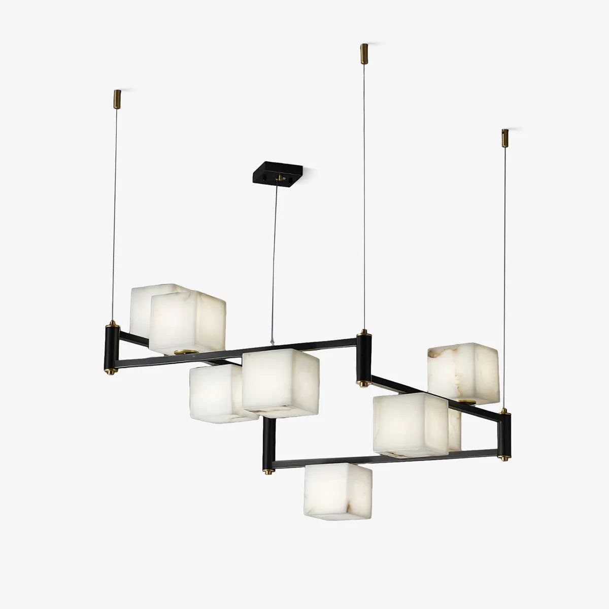 Alabaster Square Box Chandelier - Pre Order