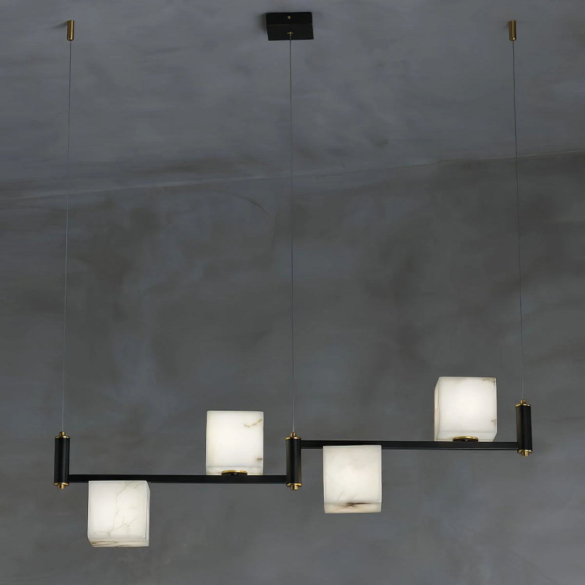 Alabaster Square Box Chandelier - Pre Order