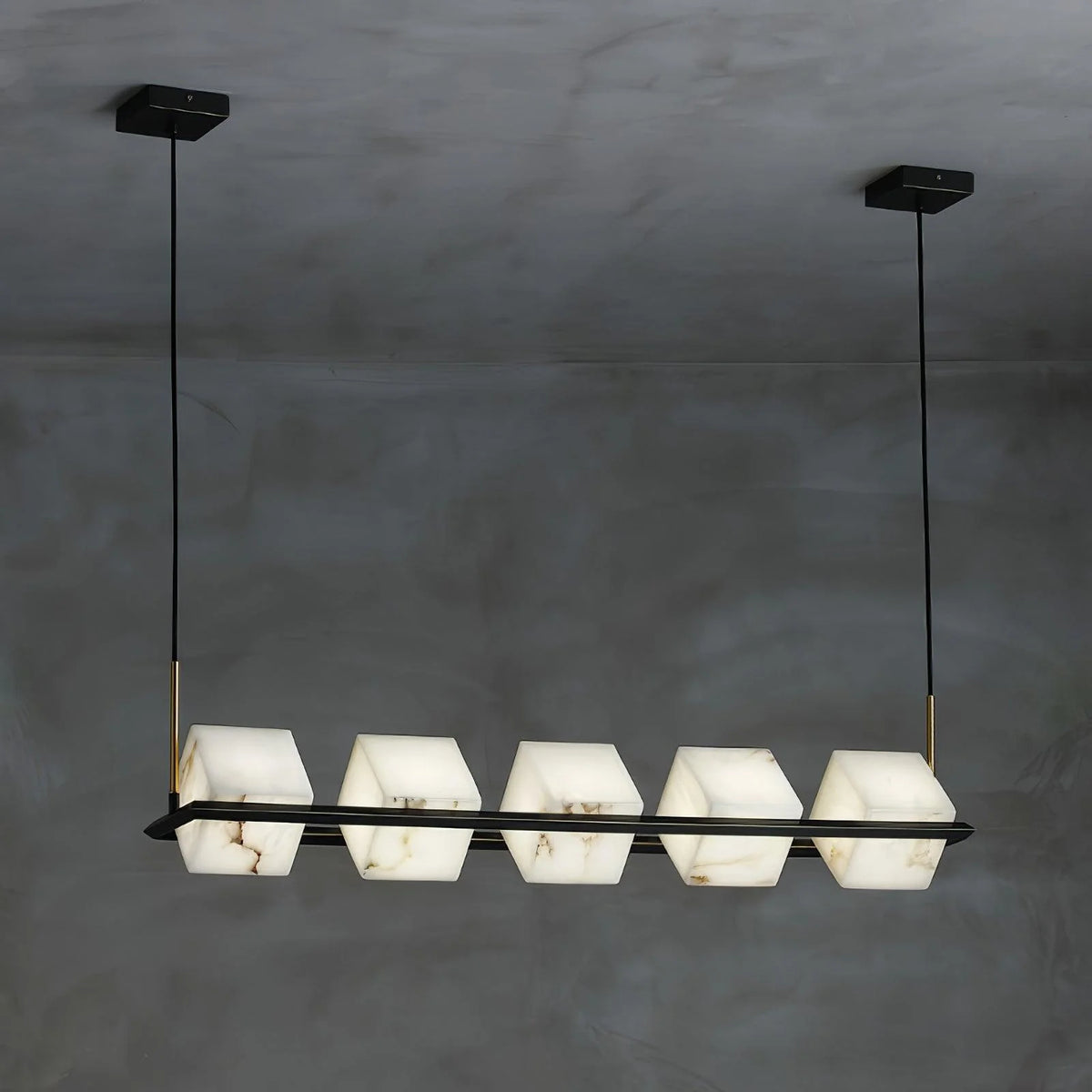 Alabaster Square Box Chandelier - Pre Order