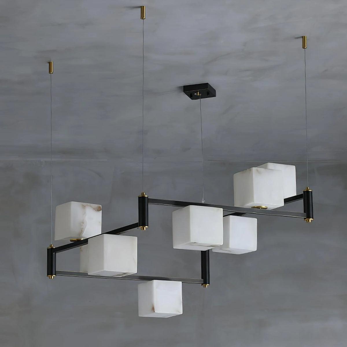 Alabaster Square Box Chandelier - Pre Order
