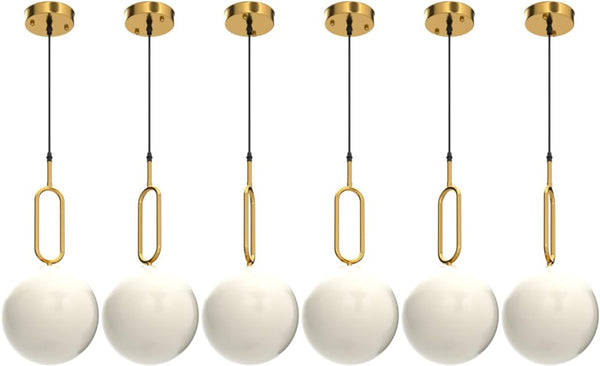 Modern ball pendant hanging light with sleek design, providing ambient illumination for contemporary interiors