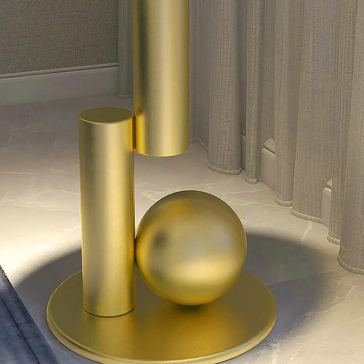 Close-up view of Monument modern side table stand highlighting sturdy build and elegant design