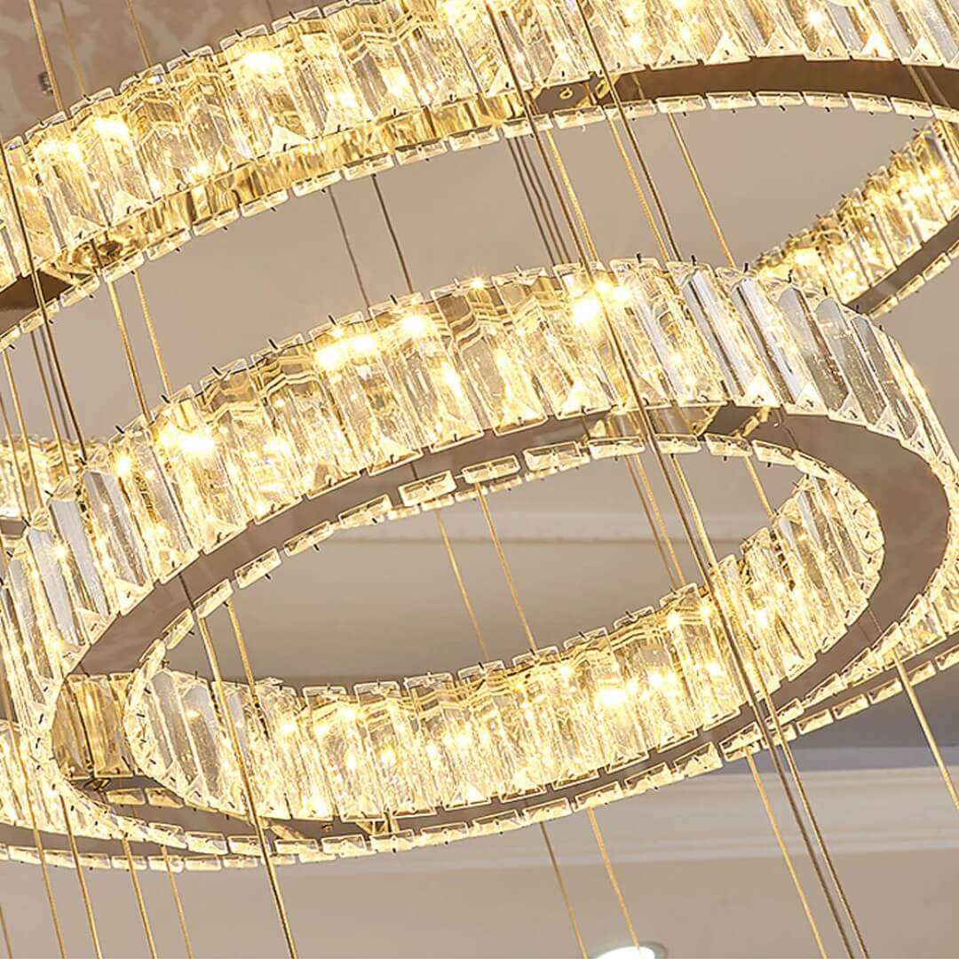 Moon 7-Ring Crystal Chandelier | Elegant Interior