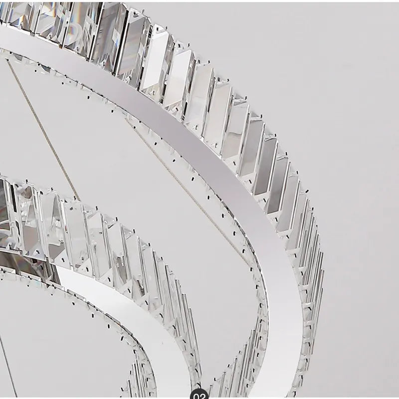 Moon 7-Ring Modern Crystal Chandelier