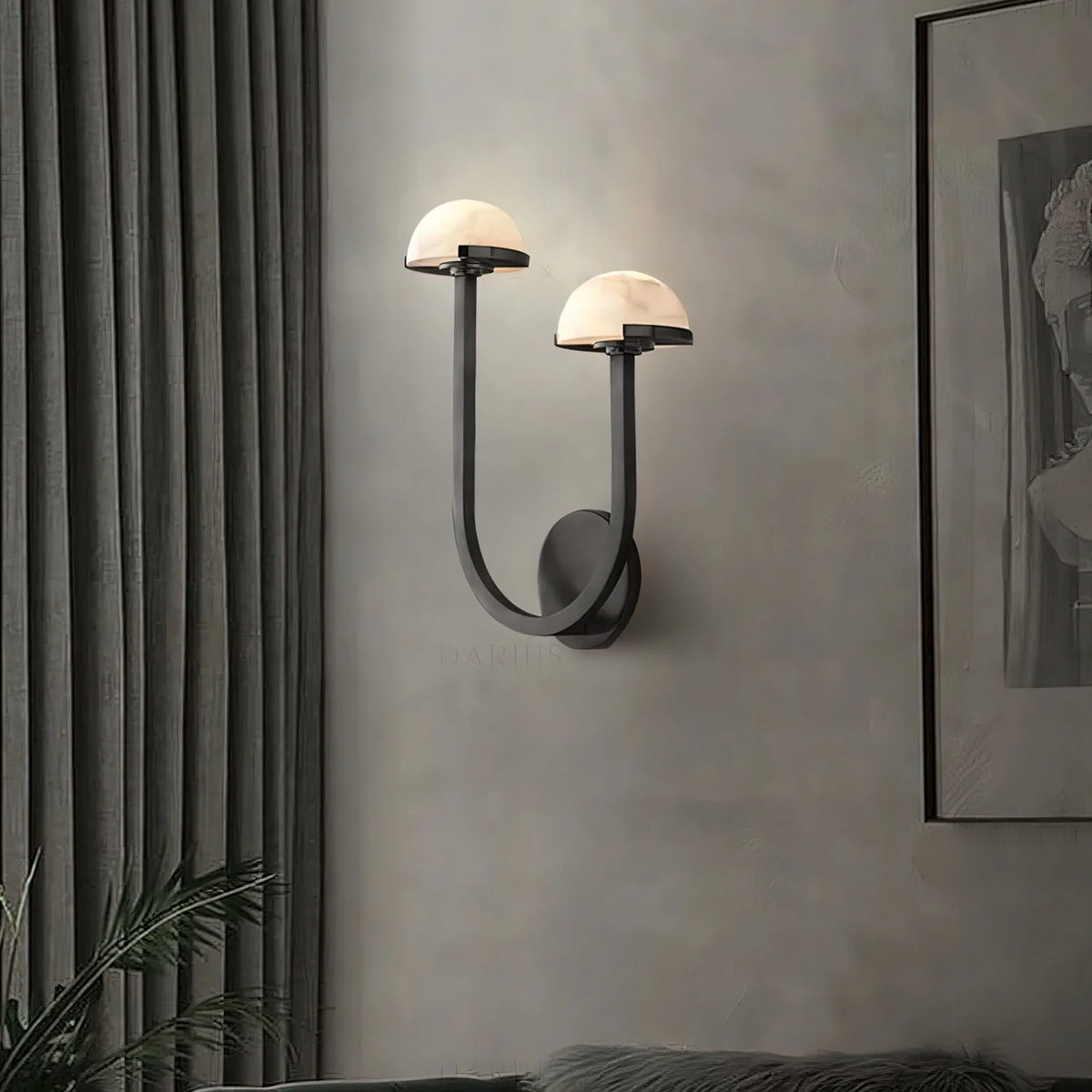 Mushroom Alabaster Wall Lamp - Pre Order