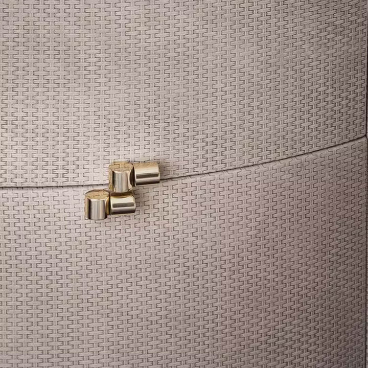 Detailed view of Nightfall Nook custom-made bedside table lock, highlighting craftsmanship and functionality