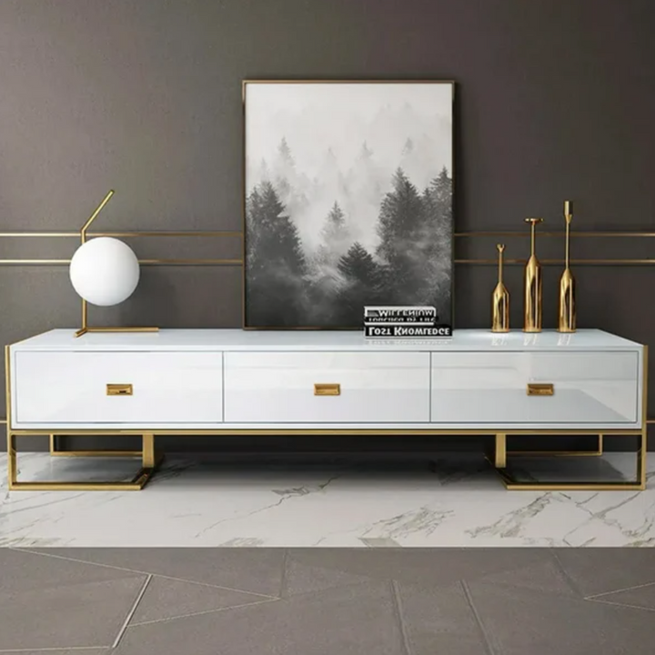 Nikki TV stand, modern stylish entertainment unit with ample storage for living rooms