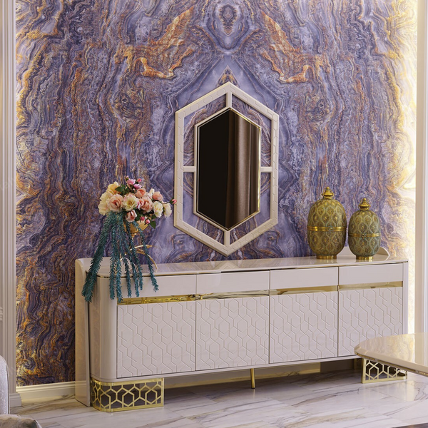 Nordic buffet table with minimalist design, perfect for modern dining rooms and stylish storage solutions