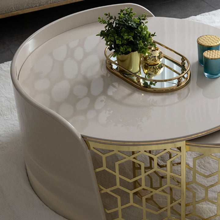 Scandinavian-inspired coffee table with clean lines and smooth tabletop in modern decor