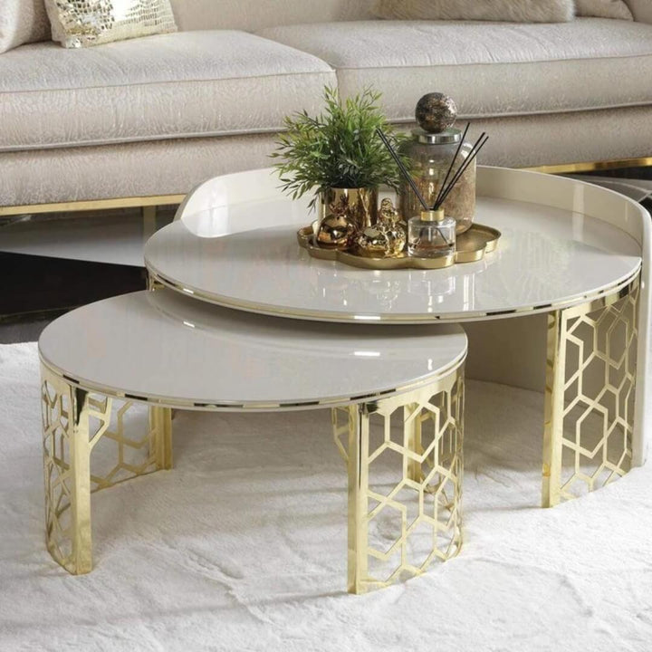 Elegant Nordic coffee table featuring slim profile and smooth wood surface, side angle