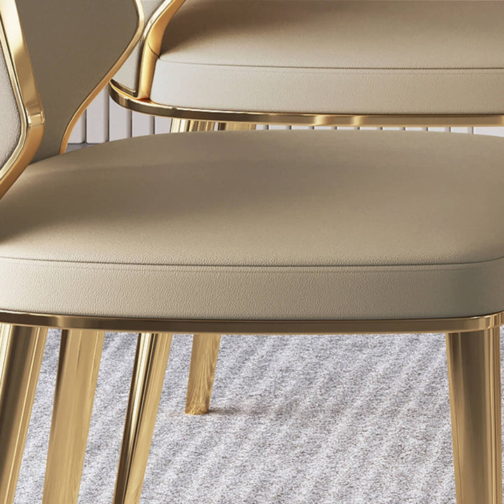 Close-up of Nordic elegant interior dining chair seat, highlighting smooth upholstery and refined craftsmanship for comfortable seating