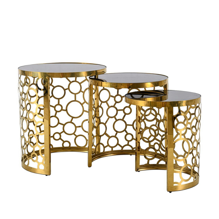 Nordic side table model 2 with open design, minimalist style and natural wood finish for modern spaces