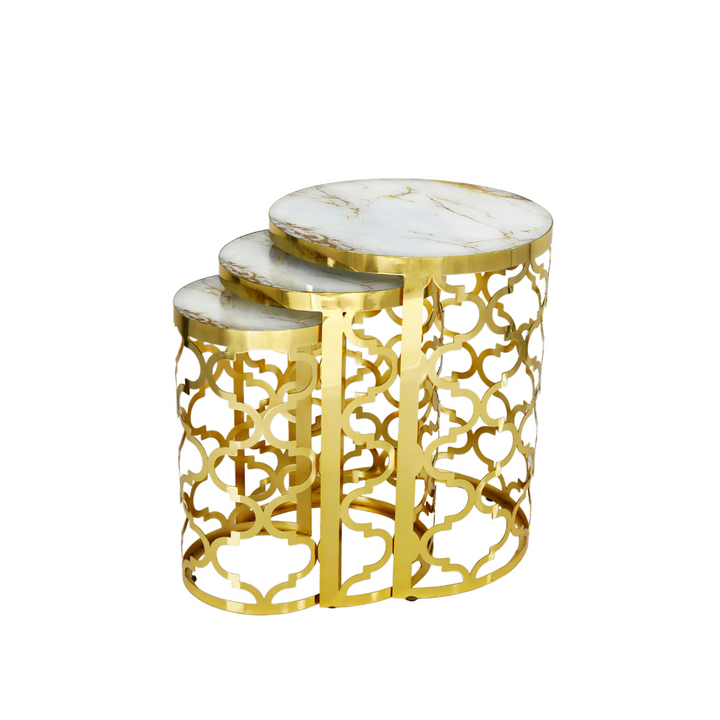 Nordic side table front view with minimalist design and natural wood finish for modern interiors