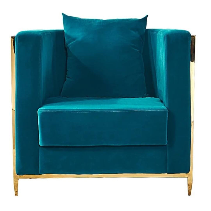 Modern Scandinavian-style sofa with minimalist design and soft cushions