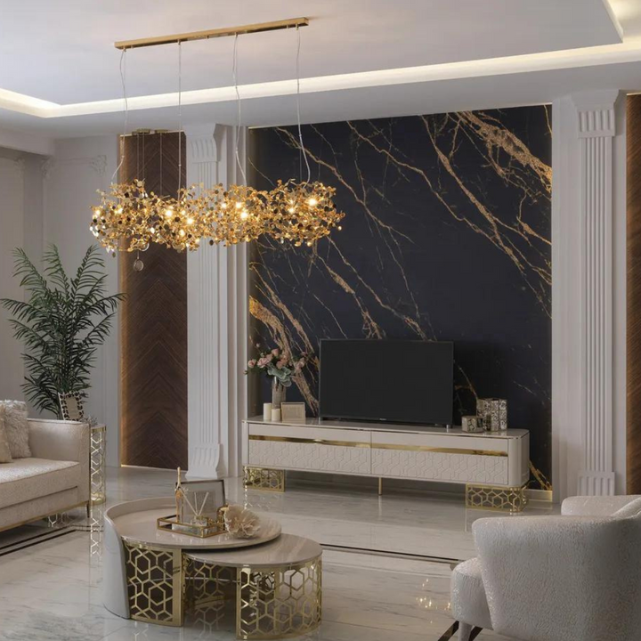 Nordic TV unit in living room, minimalist design with natural wood finish for modern home interiors