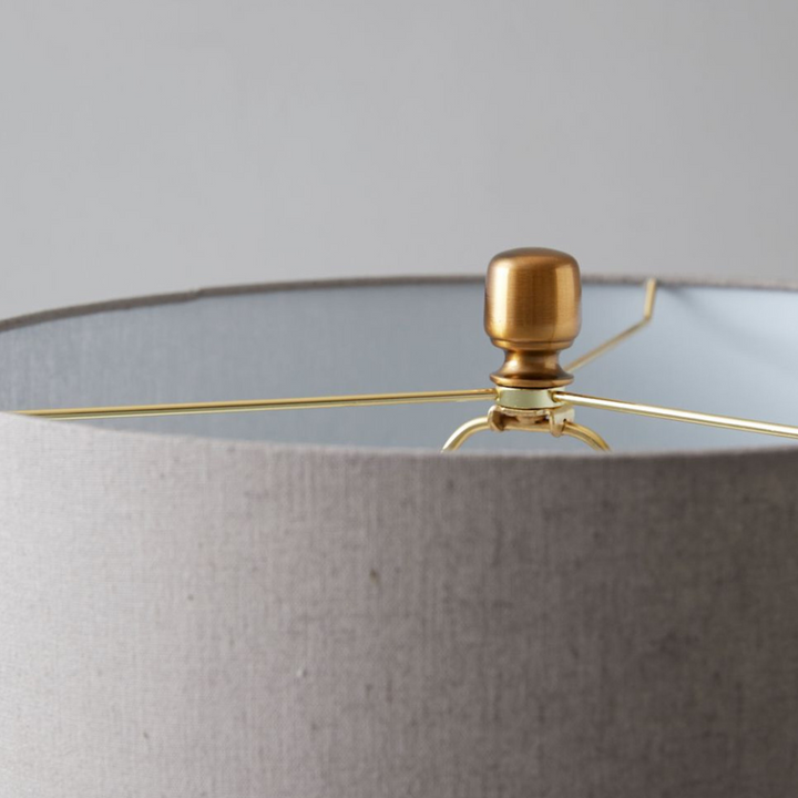 Close-up of Nova modern design table lamp head showing sleek details