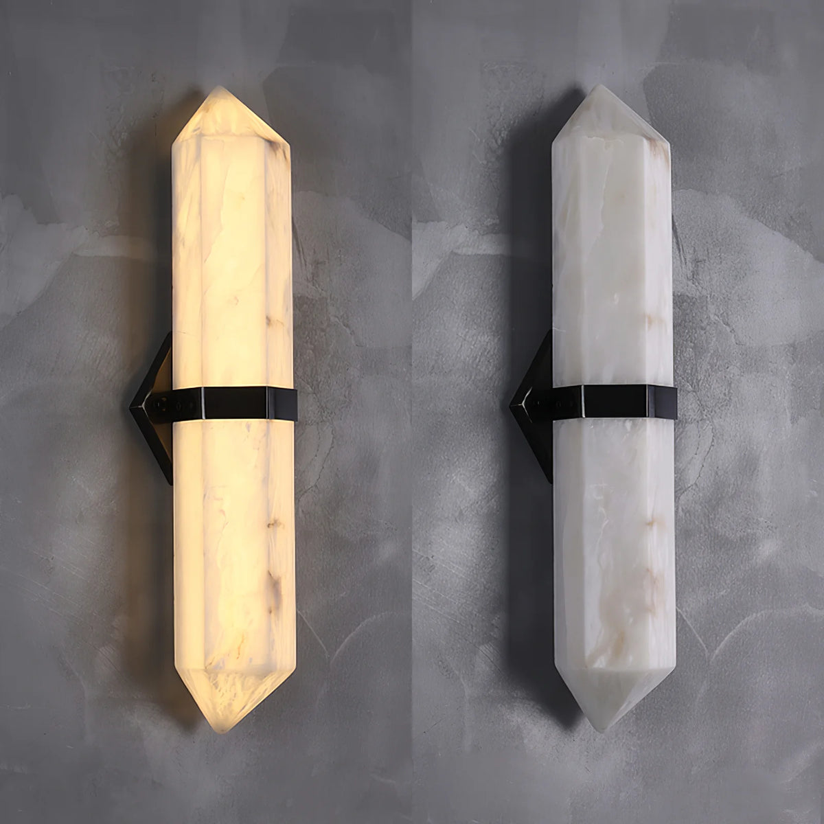 Alabaster Obelisk Wall Sconce - Pre Order
