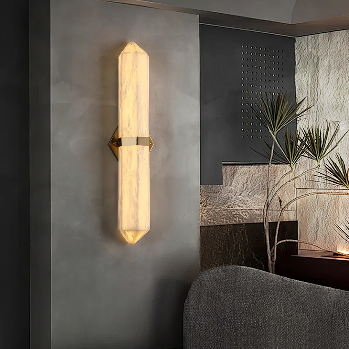 Alabaster Obelisk Wall Sconce - Pre Order