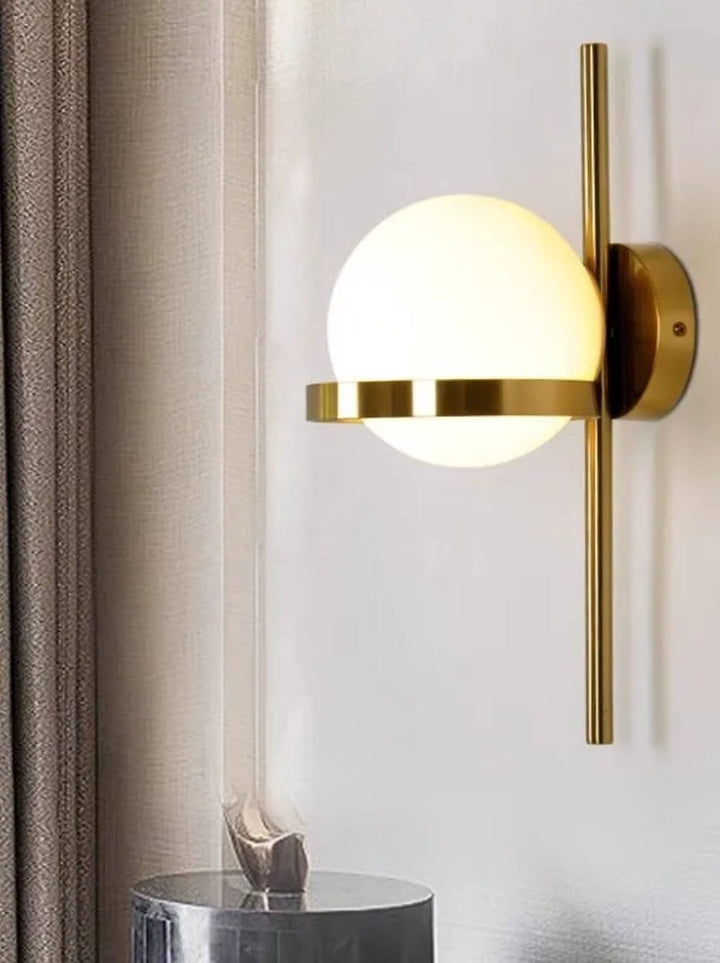 Orbis modern creative wall lamp featuring glass elements and artistic design, ideal for stylish contemporary interiors