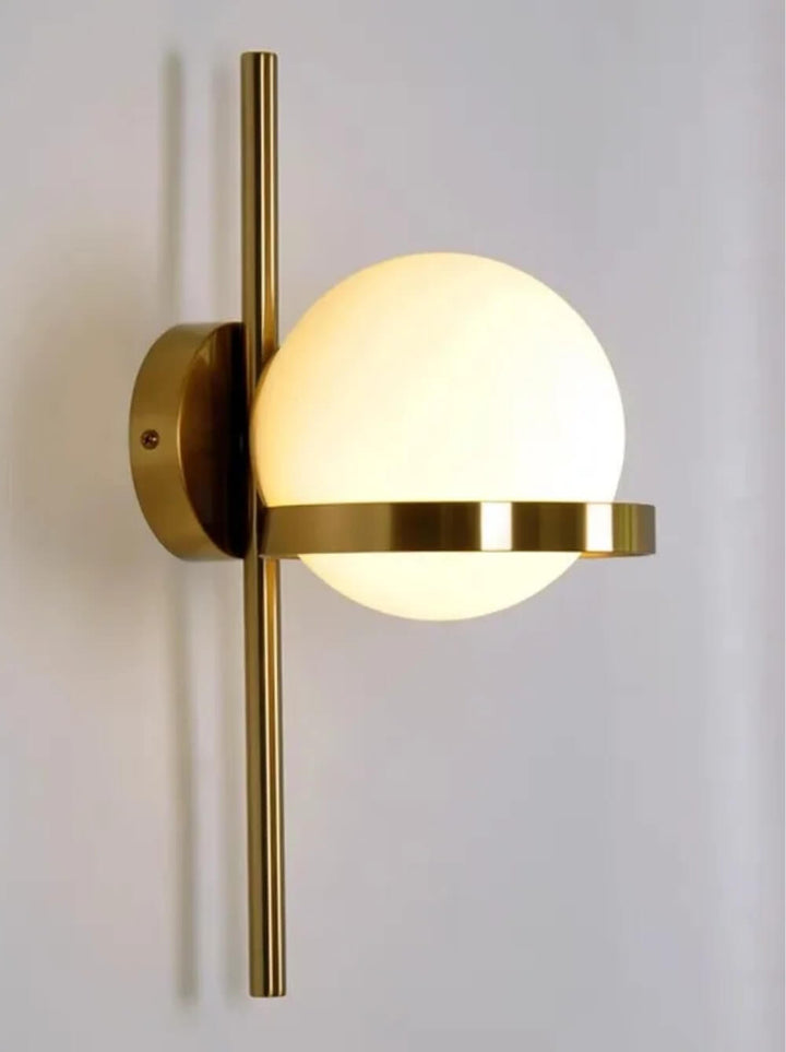 Orbis modern creative wall lamp featuring glass elements and artistic design, ideal for stylish contemporary interiors