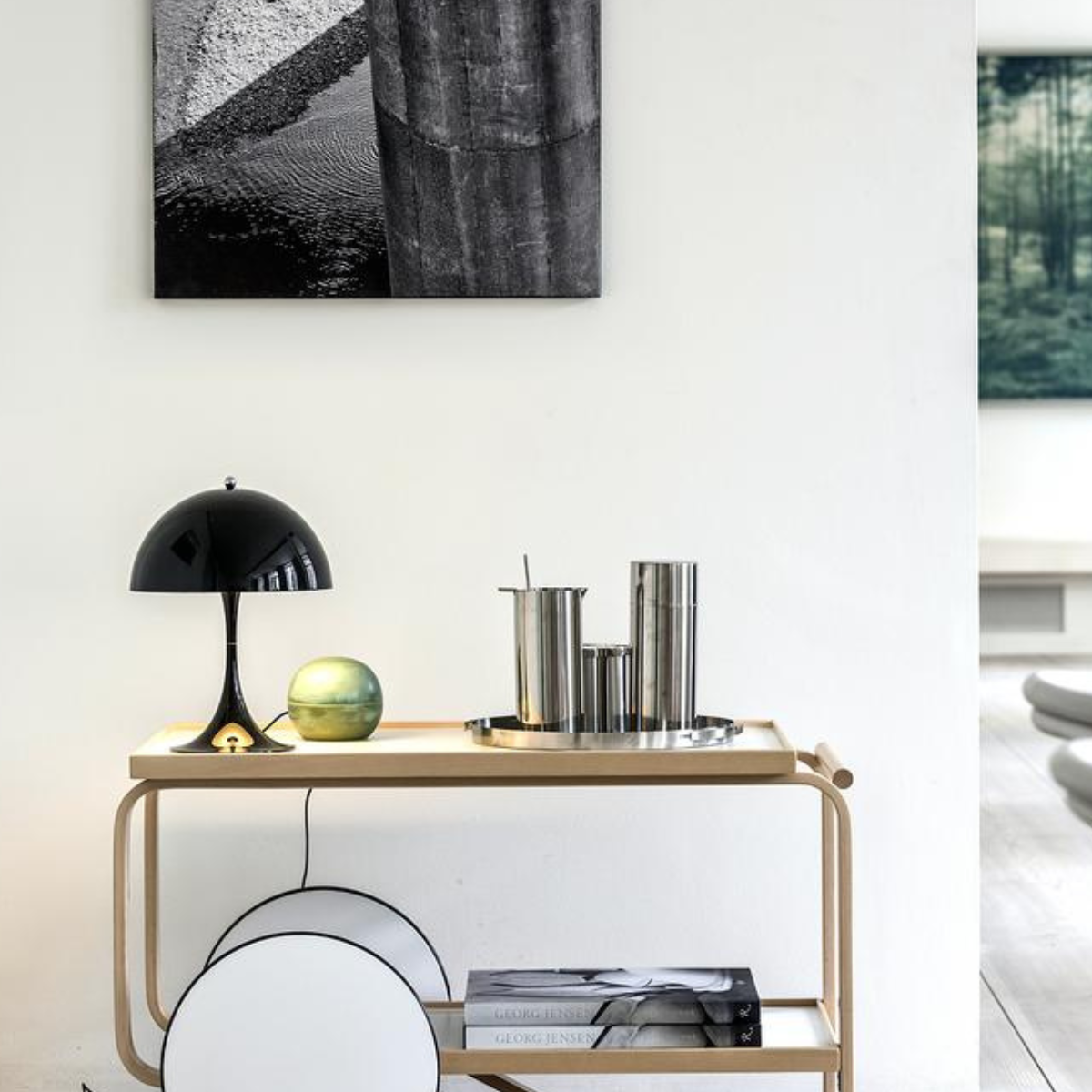 Orelli Umbrella Shaped Bedside Table Lamp | Elegant Interior