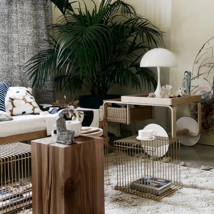 Orelli umbrella-shaped LED bedside table light, sleek modern design for cozy ambient lighting