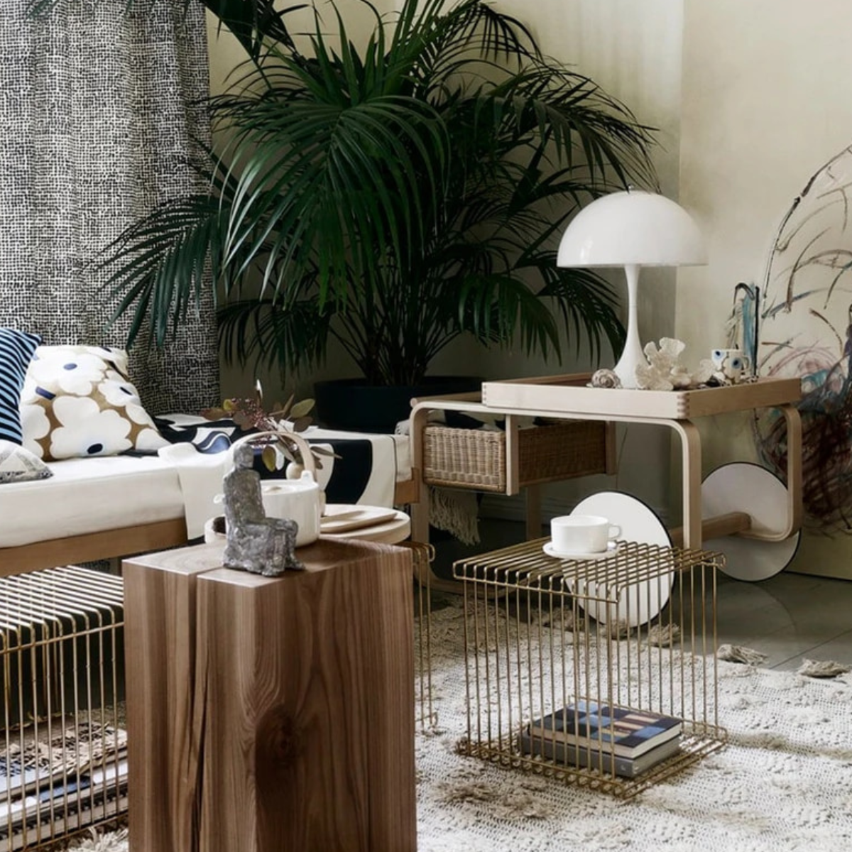 Orelli Umbrella Shaped Bedside Table Lamp | Elegant Interior