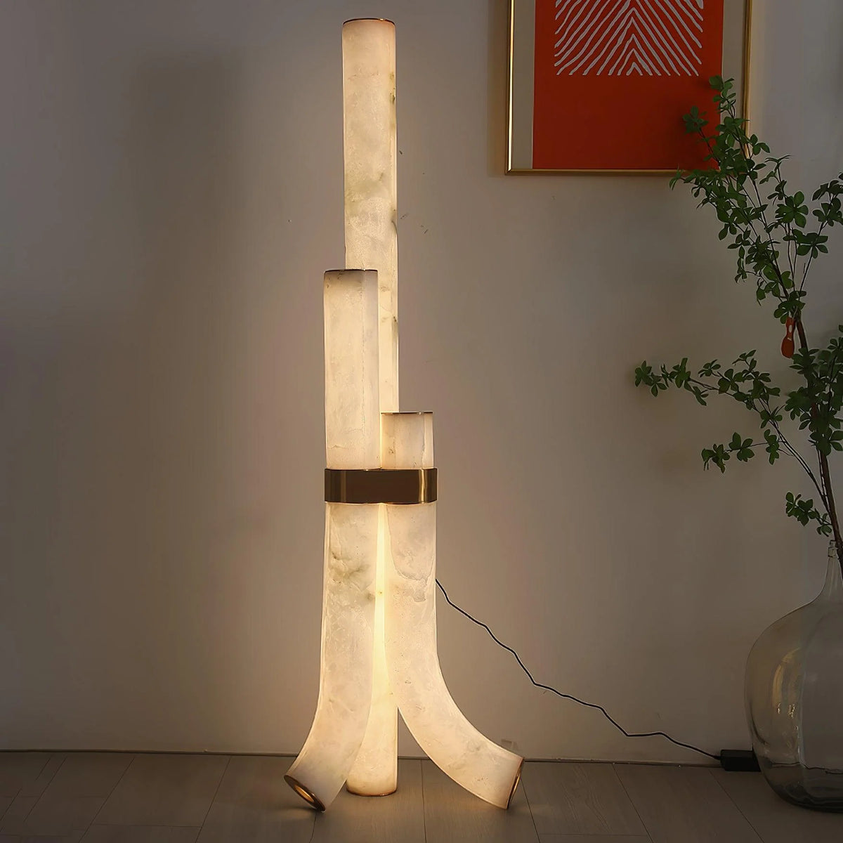 Piped Alabaster Floor Lamp - Pre Order