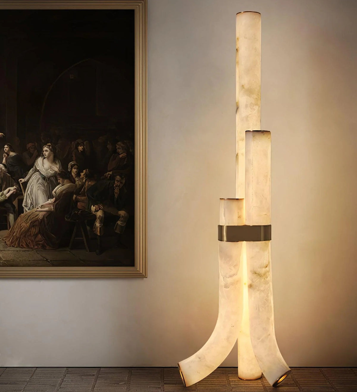 Piped Alabaster Floor Lamp - Pre Order
