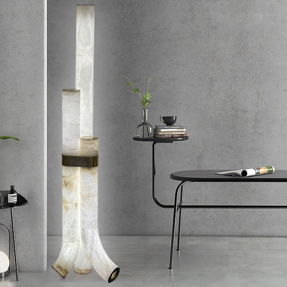 Piped Alabaster Floor Lamp - Pre Order